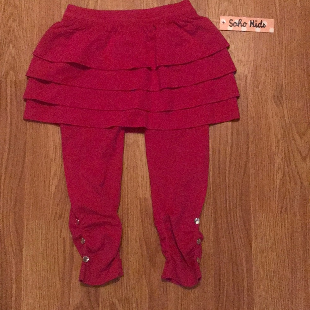 Soho sz 4-5 Capri legging w attached skort skirt